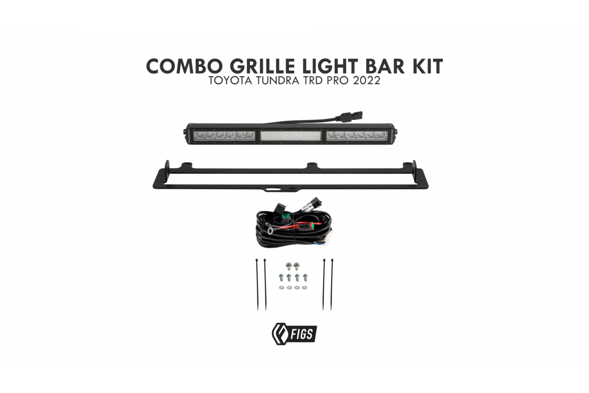 2022 TOYOTA TUNDRA TRD PRO SS18 COMBO GRILLE LIGHT BAR KIT WHITE